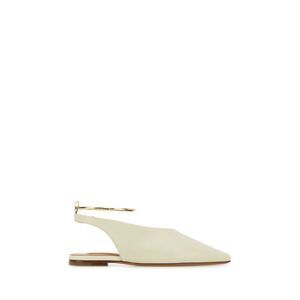 Jil Sander Women Ivory Leather Ballerinas